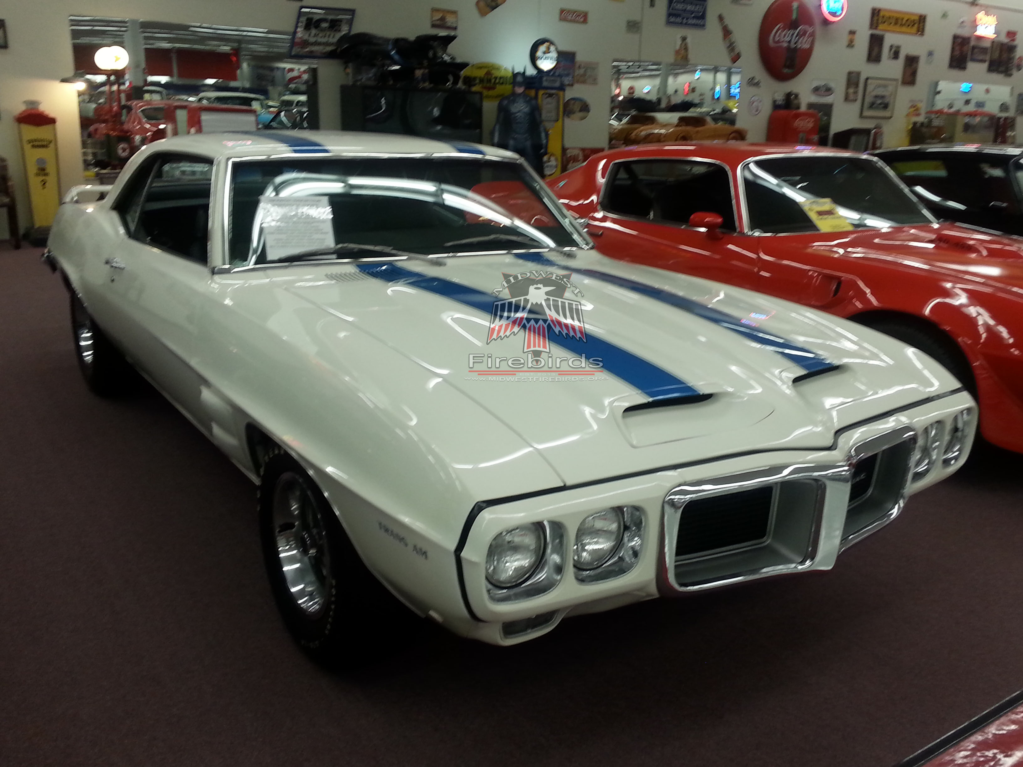 This 1969 Pontiac Firebird Trans Am coupe is displayed at the Muscle Car City Museum, in Punta Gorda, FL.
