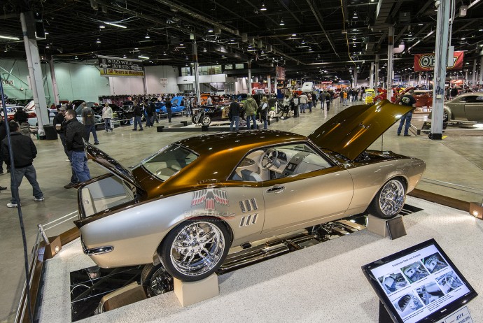 This custom 1967 Pontiac Firebird was displayed at the 2014 Chicago World of Wheels car show.