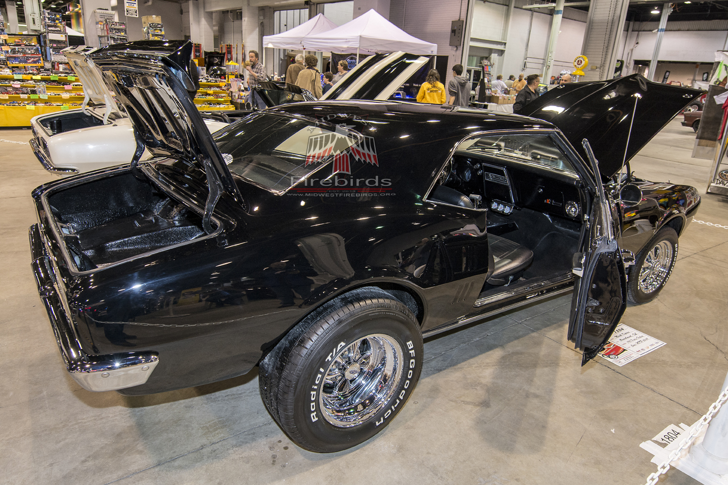 This black 1967 Pontiac Firebird coupe was on display at the 2014 World of Wheels Chicago car show.